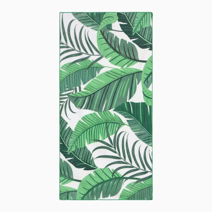 Полотенце пляжное Этель "Green Vibes", 70х140 см, 250 гр/м2, 100% п/э - фото 1897468716