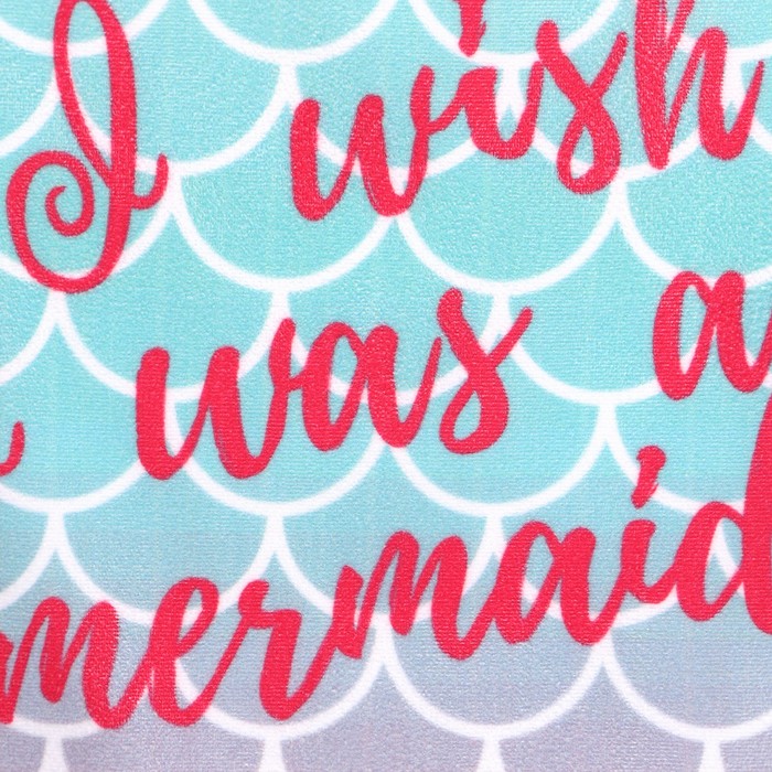 Полотенце пляжное Этель "Mermaid Wish", 70х140 см, 250 гр/м2, 100% п/э - фото 1898943880