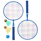 УЦЕНКА Набор для бадминтона ONLYTOP: 2 ракетки, 2 волана, мяч, цвет МИКС - Фото 4