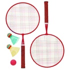 УЦЕНКА Набор для бадминтона ONLYTOP: 2 ракетки, 2 волана, мяч, цвет МИКС - Фото 5