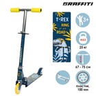 Самокат GRAFFITI, складной, колёса PVC 100 мм, уценка - Фото 1