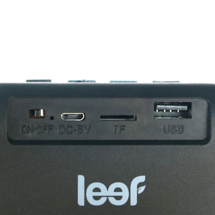 Портативная колонка LEEF MW-SW-B005, 3 Вт, BT 5.0, microSD, USB, FM, 300 мАч, черная - фото 51327929