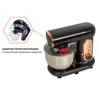 Миксер jvc JK-MX515, планетарный, 1000 Вт, 5 л, 6 скоростей, 3 насадки, чёрный с золотом - фото 51339952