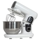 Миксер jvc JK-MX515, планетарный, 1000 Вт, 5 л, 6 скоростей, 3 насадки, белый - фото 51339954