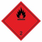 Наклейка на авто "ДОПОГ Опасный груз" Легковоспламеняющийся газ 2, 250 х 250 мм - фото 291623460