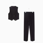 Школьный костюм (жилет/ брюки) для мальчиков, цвет чёрный, рост 168см - Фото 2