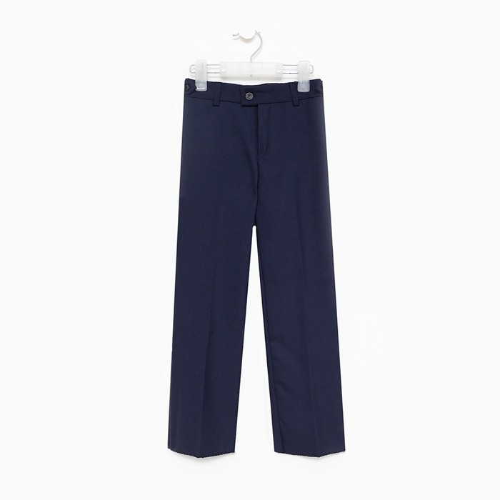 Школьные брюки для мальчиков, цвет синий, рост 140-146см