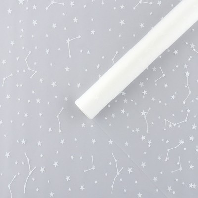 Плёнка для цветов упаковочная матовая «Космос» 0.7 х 8 м, 40 мкм