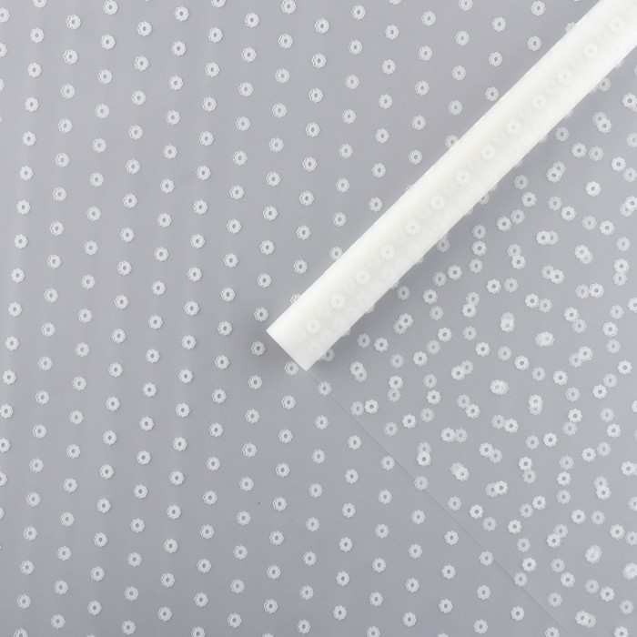 Плёнка для цветов упаковочная матовая «Ромашки» 0.7×8 м, 40 мкм - Фото 1