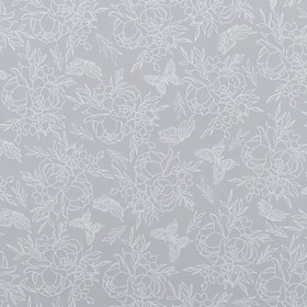 Плёнка для цветов упаковочная матовая «Контурные цветы» 0.7 х 8 м, 40 мкм