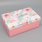 Коробка подарочная, упаковка, «Цветы», 32.5 х 20 х 12.5 см - фото 319500413