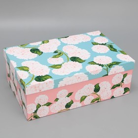 Коробка подарочная, упаковка, «Цветы», 38 х 25 х 13.5 см