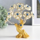 Сувенир от сглаза "Цветущее дерево" золото, белый 13х5х18 см - фото 319500551