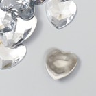 Декор для творчества пластик "Стразы сердце. Прозрачный" набор 30 шт 2,5х2,5 см - фото 10851026
