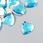 Декор для творчества пластик "Стразы сердце. Голубая вода" набор 30 шт 2,5х2,5 см - фото 319500587