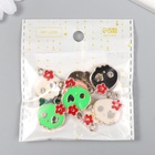 Декор для творчества пластик под металл «Череп. Романтика», золото, 2.1×0.3×2.5 см, МИКС  (артикул 9464389)  большой выбор товаров оптом и в розницу по низким ценам с доставкой