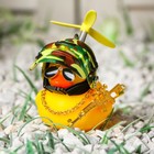 Игрушка на панель автомобиля «Утка в шлеме хаки» жёлтая - Фото 1