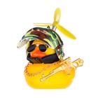 Игрушка на панель автомобиля «Утка в шлеме хаки» жёлтая - Фото 3