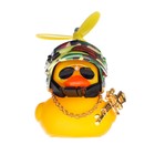 Игрушка на панель автомобиля «Утка в шлеме хаки» жёлтая - Фото 4