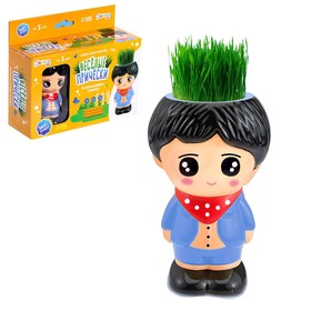 {{photo.Alt || photo.Description || 'УЦЕНКА Набор для опытов «Весёлые прически, выращиваем травку», мальчик'}}