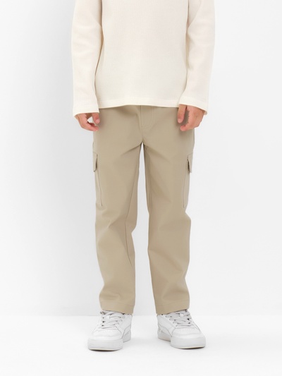 Джинсы для мальчика KAFTAN, на завязках, бежевые, рост 110-116 см