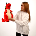 Мягкая игрушка «Дракон», с чёрными крыльями, 45 см, цвет красный - фото 71289464
