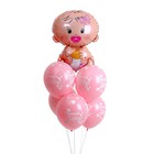 Набор шаров "Спасибо за дочку", в наборе 6 шт. - фото 24426971