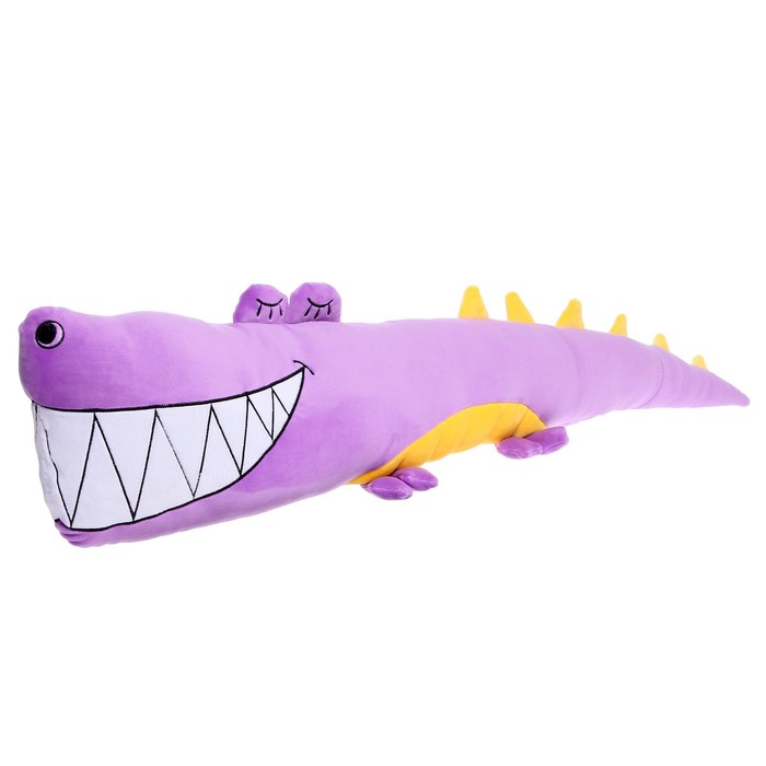 Мягкая игрушка-подушка «Крокодил», 90 см, цвет фиолетовый - Фото 1