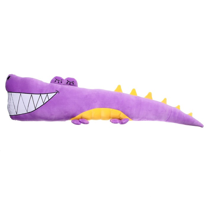 Мягкая игрушка-подушка «Крокодил», 90 см, цвет фиолетовый - фото 1907730219
