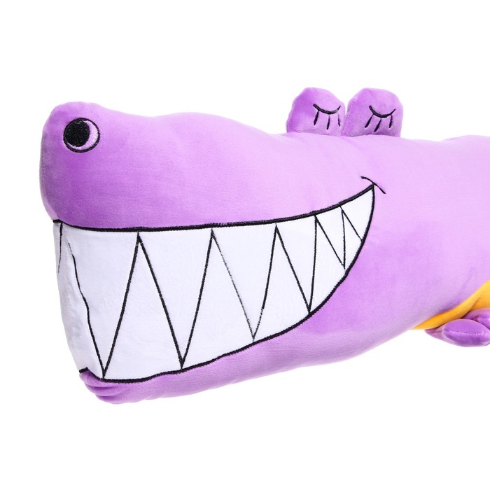 Мягкая игрушка-подушка «Крокодил», 90 см, цвет фиолетовый - фото 1907730221