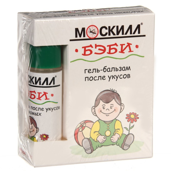 Средство после укусов Москилл Roll-on, Baby, гель-бальзам, 12 мл - Фото 1