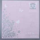 Пленка флористическая, "Бабочки любви", розовая 58х58см - Фото 3