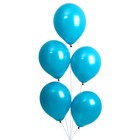 Шары воздушные латексные 12", пастель, набор 25 шт., цвет павлиний синий - фото 22255481