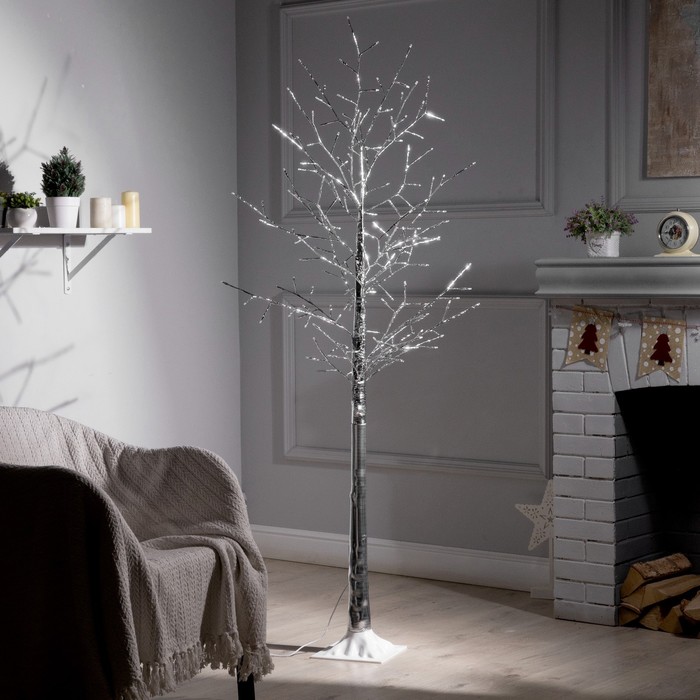 Светодиодное дерево «Серебристое» 1.8 м, 180 LED, постоянное свечение, 220 В, свечение белое - фото 1906283004