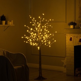 Светодиодное дерево «Золотистое» 1.5 м, 150 LED, постоянное свечение, 220 В, свечение тёплое белое
