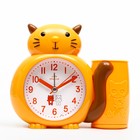 Часы - органайзер с будильником "Кот", дискретный ход, d-8 см, 15.8 х 13.5 см, АА - Фото 2