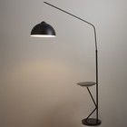 Торшер с беспроводной зарядкой для телефона  "Велл" Е27 40Вт динамик чёрный 90х35х168-185 см   94720 - фото 22255651