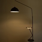 Торшер с беспроводной зарядкой для телефона  "Велл" Е27 40Вт динамик чёрный 90х35х168-185 см   94720 - фото 22255652