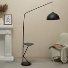 Торшер с беспроводной зарядкой для телефона  "Велл" Е27 40Вт динамик чёрный 90х35х168-185 см   94720 - фото 22255657