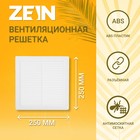 Решетка вентиляционная ZEIN Люкс ЛР250-ОК, 250 x 250 мм, сетка, разъемная, обратный клапан - фото 10532007