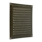 Решетка вентиляционная ZEIN Люкс РМ1919З, 190 х 190 мм, с сеткой, металлическая, золотая - фото 23253083