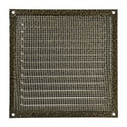 Решетка вентиляционная ZEIN Люкс РМ1919З, 190 х 190 мм, с сеткой, металлическая, золотая - фото 23253084