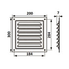 Решетка вентиляционная ZEIN Люкс РМ2030СР, 200 х 300 мм, с сеткой, металлическая, серебряная - фото 9178388