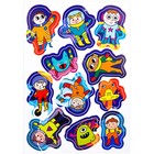 Пазл с наклейками «Найди героя: Космонавты», 11 наклеек - фото 22256022