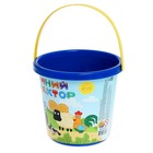 Набор № 63: ведро №8 «Синий трактор», лопатка 13 см, грабли 13 см - фото 24637000