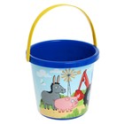 Набор № 63: ведро №8 «Синий трактор», лопатка 13 см, грабли 13 см - фото 24637001