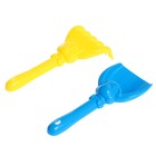 Набор № 63: ведро №8 «Синий трактор», лопатка 13 см, грабли 13 см - фото 24637002