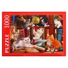 Пазл «Котята на книжной полке», 1000 элементов - фото 24427003