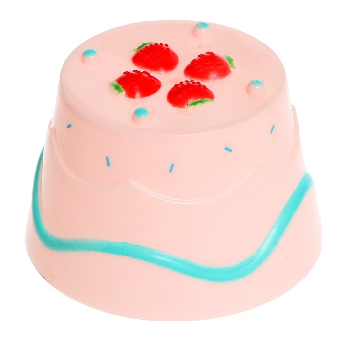 Песочный набор в сетке «Тортик» ведерки, свечки, лопатки, тарелочки, формочки, МИКС 63230