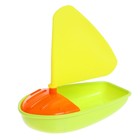 Песочный набор в сетке: ведёрко, лопатка, сито, кораблик, 2 формочки, МИКС - фото 24427008